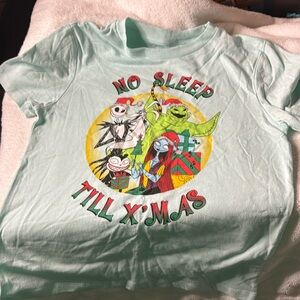 New Disney Night Mare Before Christmas Tee  Size Small 6-7. Unisex Mint color